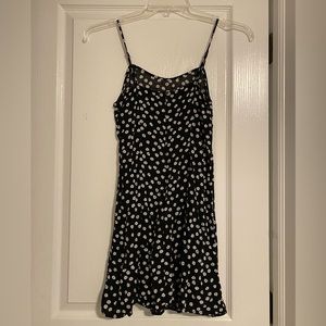 Black and white flower print dress